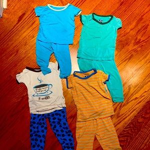 Kickee Pants short sleeve pajama sets lot of 4